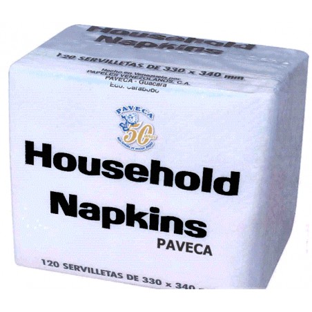 Bulto de Servilletas Cuadradas Household Napkins - 170 UND PAVECA