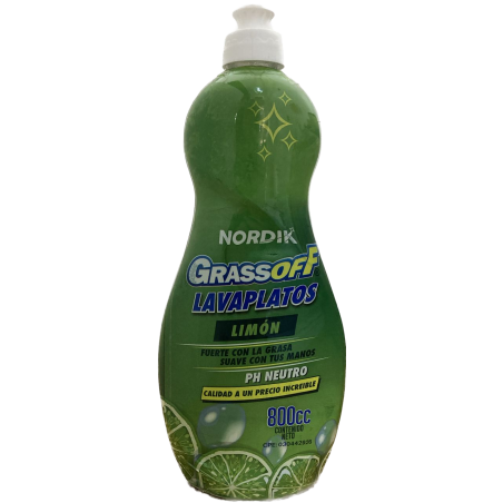 Lavaplatos Líquido Grassoff Limón - 800 ml